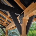 thumbnail image 3 of Range Cedar and Steel Gazebo with Lofted Roof and PowerPort, 3 of 8