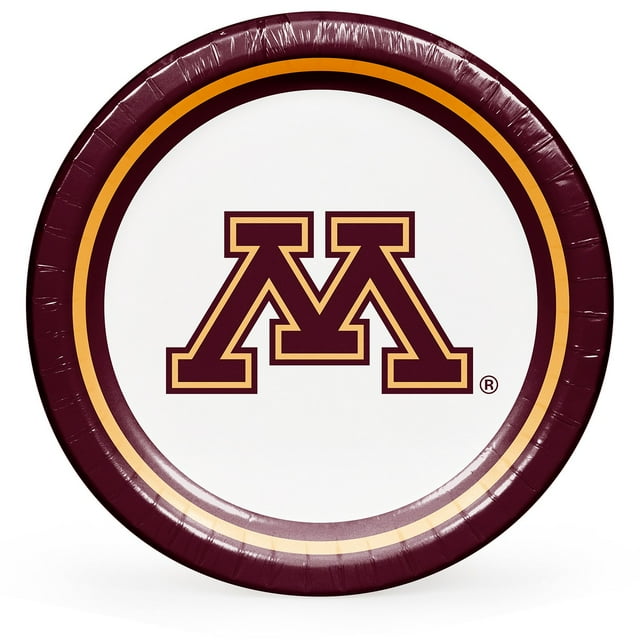 Minnesota Golden Gophers NCAA Round Paper Plates, 10", 85 ct.