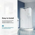 thumbnail image 6 of Breeze 36” x 36” x 77” Corner Shower Kit with Clear Glass, Walls, Base and Hardware, 6 of 20