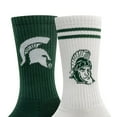 thumbnail image 2 of Michigan State Spartans Adult 2-Pack Crew Socks, 2 of 2