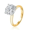 thumbnail image 2 of Lab Created Round Cut Solitaire Diamond Ring in 18K Gold, 2 of 7