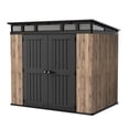 thumbnail image 2 of Keter 8' x 6' Signature Collection Aspen Resin Outdoor Storage Shed, Pine, 2 of 14