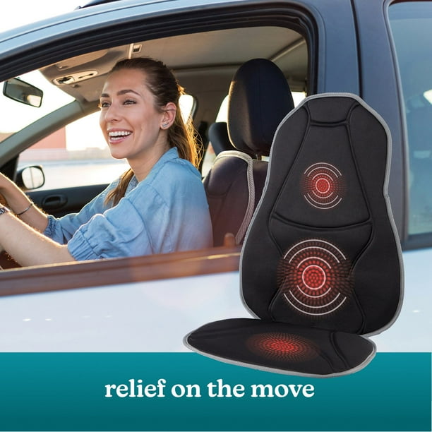 Homedics Heated Travel Cushion With Vibration Massage, 2-Pack