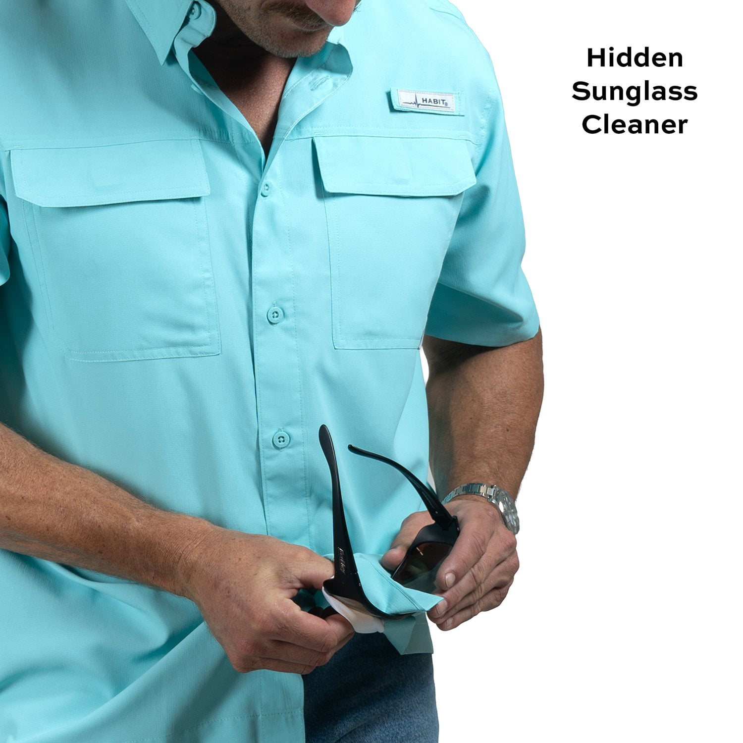 Habit Men's Short Sleeve 50+ UPF Fishing Shirt - Samsclub.com