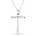 thumbnail image 2 of 0.13 CT. T.W. Diamond Cross Pendant Necklace 14K Gold, 2 of 6
