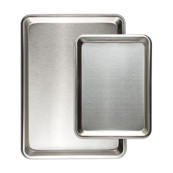 Nordic Ware Simply Stainless Half Sheet & Quarter Sheet Set