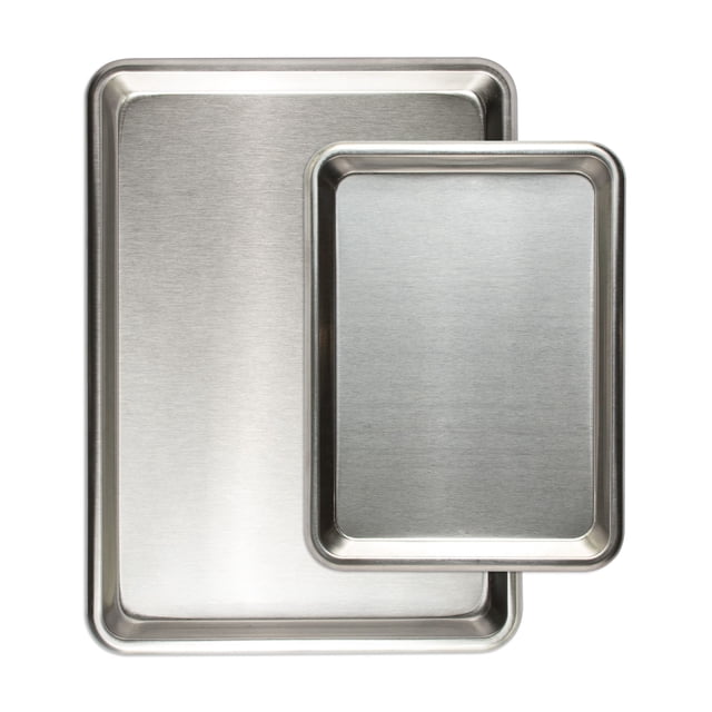 Nordic Ware Simply Stainless Half Sheet & Quarter Sheet Set