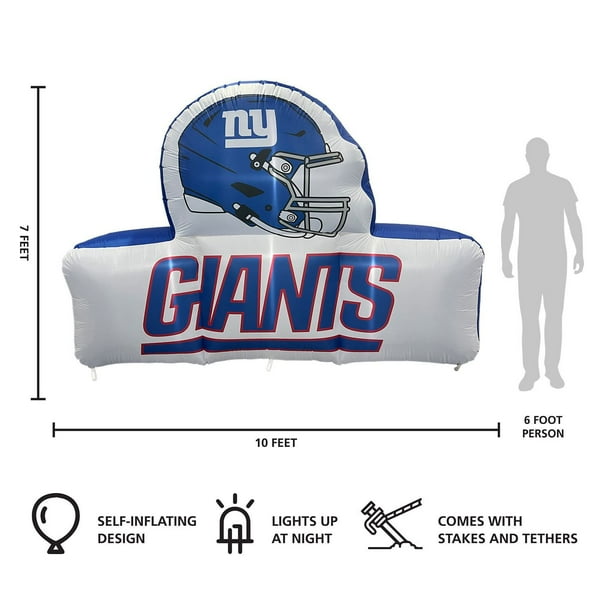 Logo Brands New York Giants Pre-Lit 7'x10' Team Inflatable