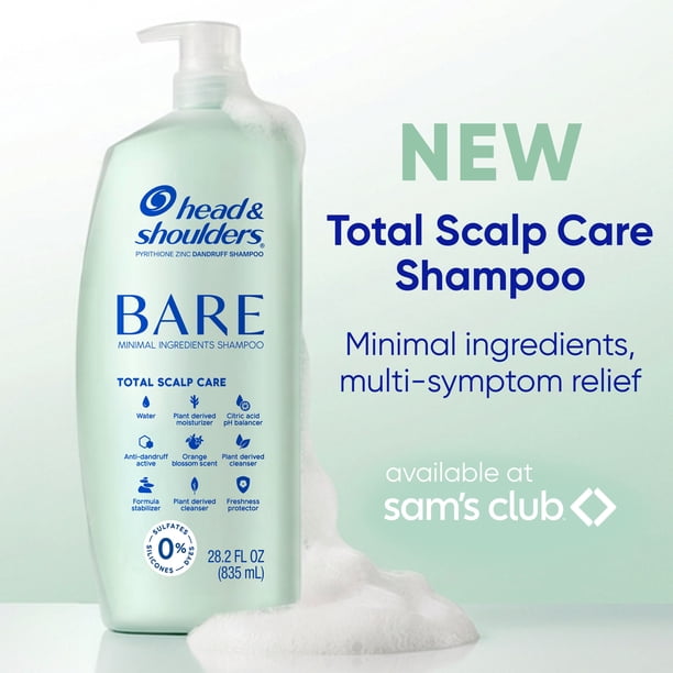 Head & Shoulders Bare Total Scalp Care Shampoo, 28.2 fl. oz