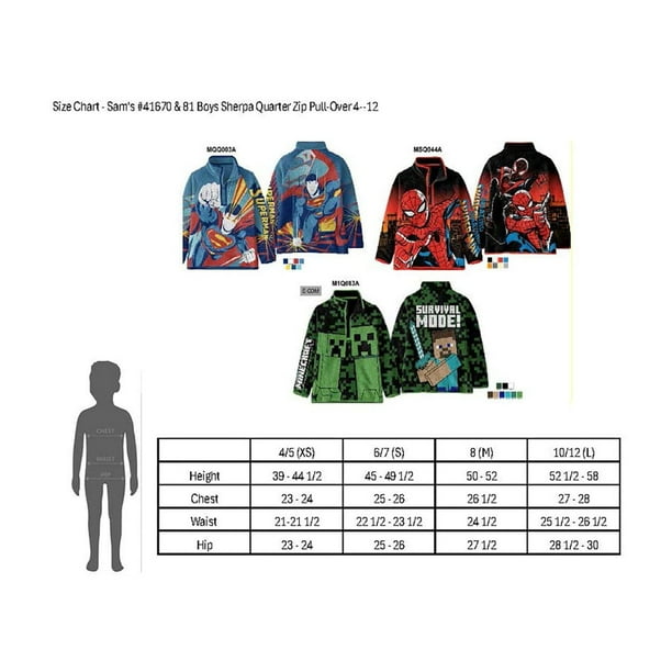 Character Boys Quarter Zip Sherpa Pullover - Samsclub.com