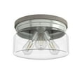 thumbnail image 2 of Hunter Devon Park Clear Glass 3 Light Flush Mount Ceiling Light Fixture, 2 of 7