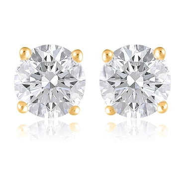 Lab Created Round Cut Diamond Stud Earrings