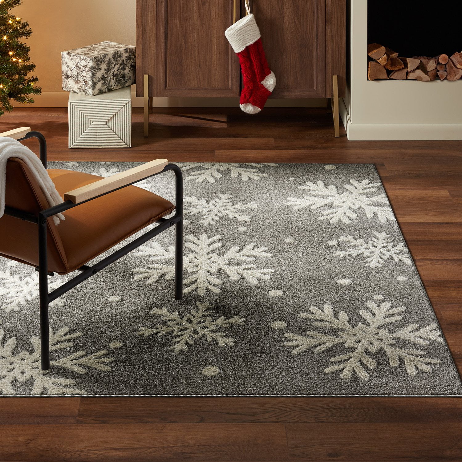 Frosty Bells Winter Whispers Holiday Area Rug, Assorted Sizes