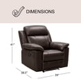 thumbnail image 6 of Manhattan 3-Piece Top-Grain Leather Reclining Set, 6 of 20