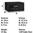thumbnail image 5 of SentrySafe HL100ES Security Safe with Digital Keypad and Card Swipe 1.09 Cubic Feet, 5 of 5