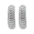 thumbnail image 3 of Swarovski Round Cut White Crystal Dextera Hoop Earrings, 3 of 5