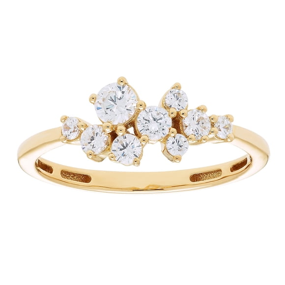 0.50 CT.T.W. Lab Created Diamond Round Cut Scatter Ring in 14K Gold