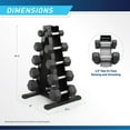 thumbnail image 2 of Marcy 150 lb. Rubber Hex Dumbbell Set with Rack, 2 of 10