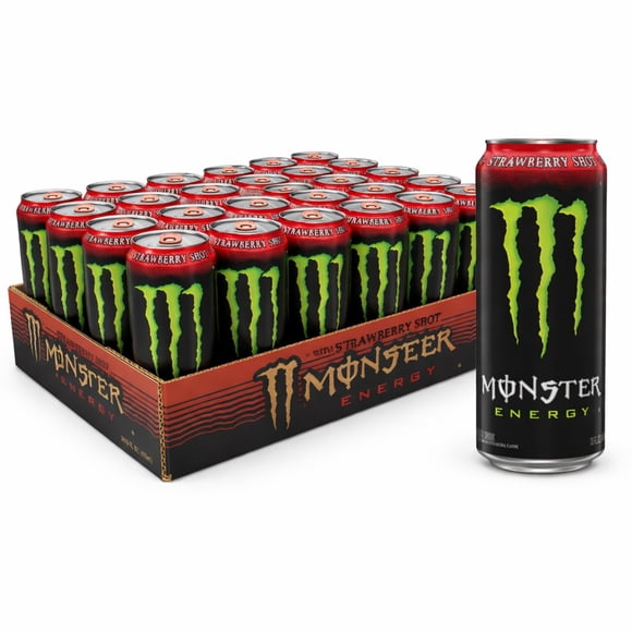 Monster Energy Drink, Strawberry Shot, 16 fl. oz., 24 pk.