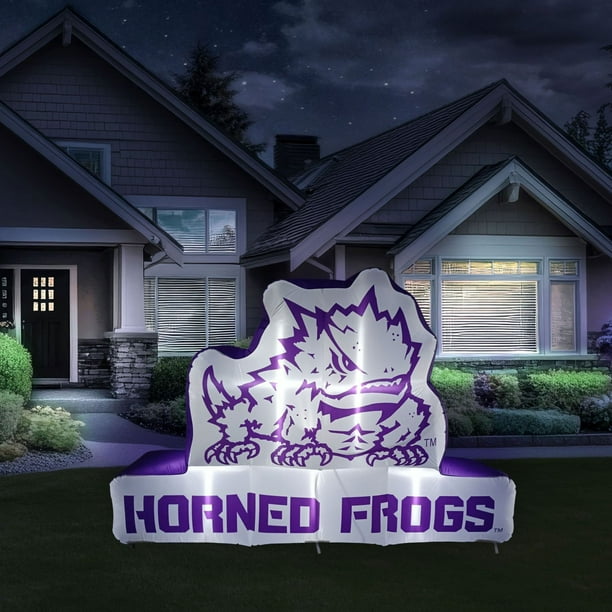 Logo Brands TCU Horned Frogs Pre-Lit 7'x10' Team Inflatable