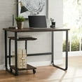 thumbnail interactive-video image 1 of Member's Mark Dakota 2-Piece Writing Desk and C-Table Set, Dark Brown, 1 of 8
