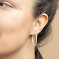 thumbnail image 4 of 1.96 CT. T.W. Round Cut Inside Out Diamond Hoop Earrings in 14K Gold, 4 of 4