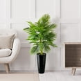 thumbnail image 5 of Faux 48" Palm in Black Ribbed Metal Planter, 5 of 6