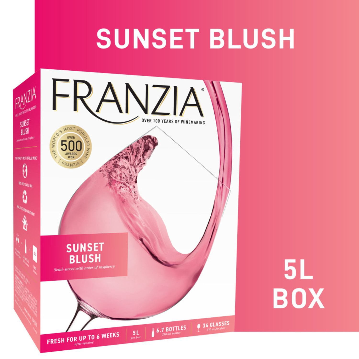 Franzia Sunset Blush Pink Wine, 5 L - Samsclub.com