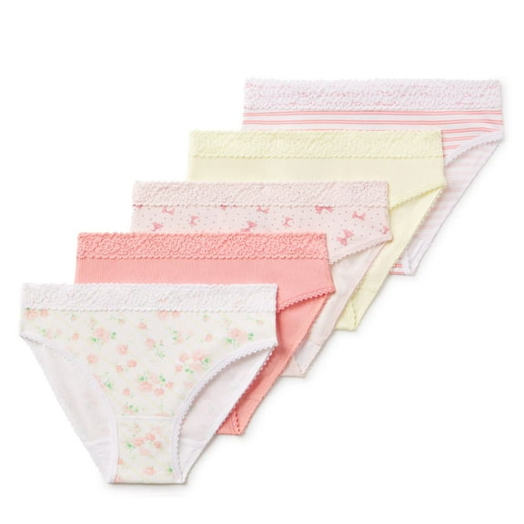 Limited Too Girls 5-Pack Lace Waistband Bikini