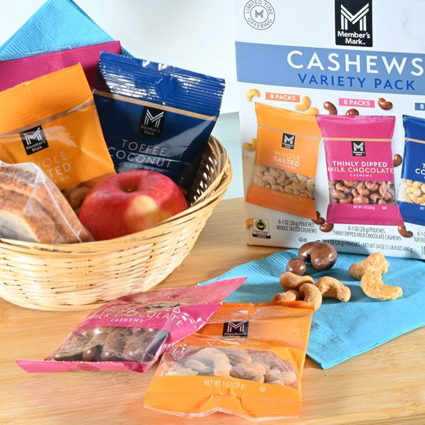 Member's Mark Cashew Variety Pack, 1 oz., 24 pk. - Samsclub.com