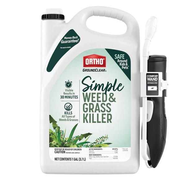 Ortho GroundClear Simple Weed and Grass Killer with Comfort Wand, 1 gal.
