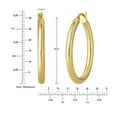 thumbnail image 4 of High Polish Hoop Earrings in 14K Gold, 4 of 6