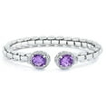 thumbnail image 3 of Amethyst & Treated Blue Topaz Bangle Set in Sterling Silver, 3 of 6