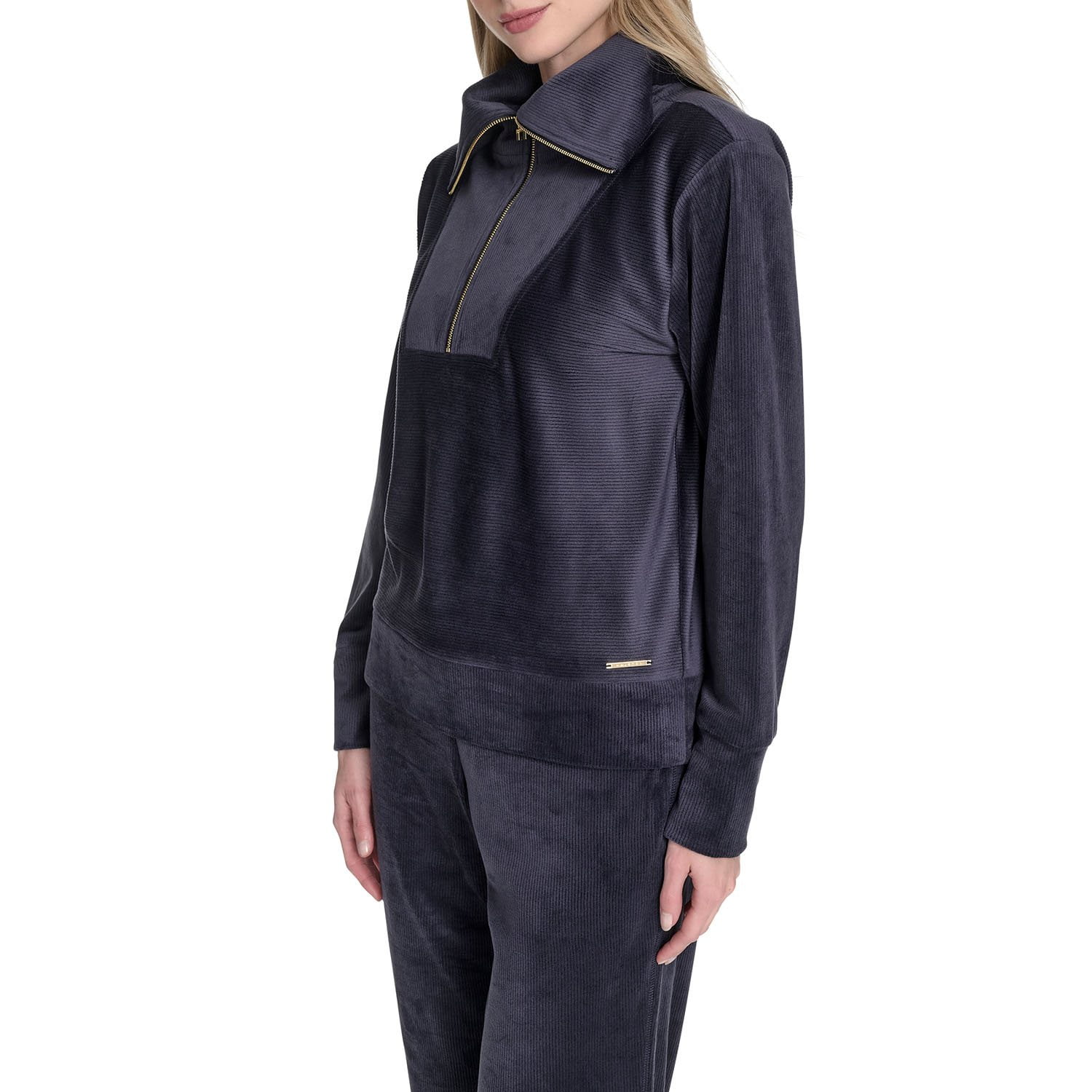 Halston Women's Velour Quarter-Zip Pullover - Samsclub.com