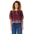 thumbnail image 2 of BILA Women's Tie-Neck Cotton Top, 2 of 9