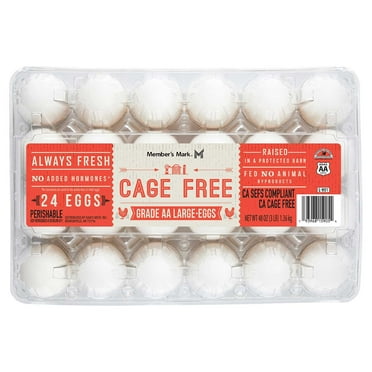 Member’s Mark Cage Free Grade AA Large White Eggs, 2 dozen