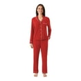 thumbnail image 1 of DreamMark Women's 2-Piece Notch Collar Pajama Set, 1 of 8