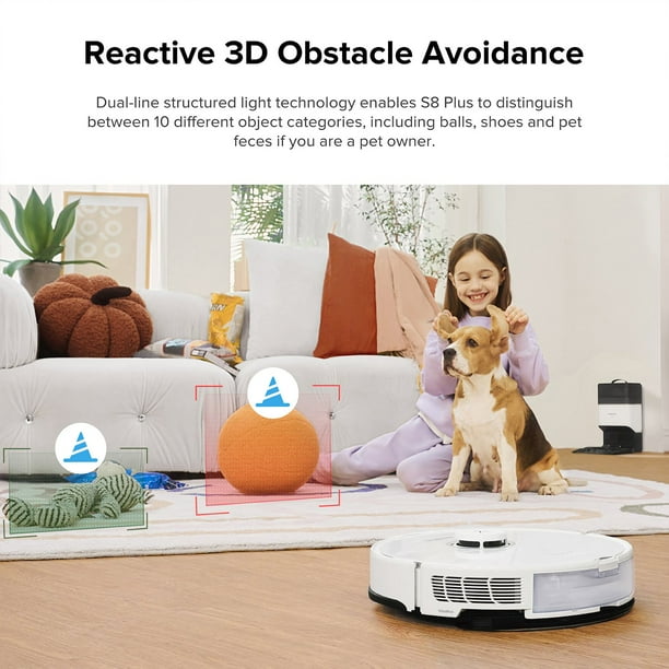 Roborock S8 Plus Robot Vacuum with Auto Mop Lifting and Self