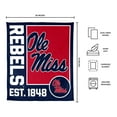 thumbnail image 3 of Logo Brands Ole Miss Rebels 60"x70" Super Plush Blanket, 3 of 6