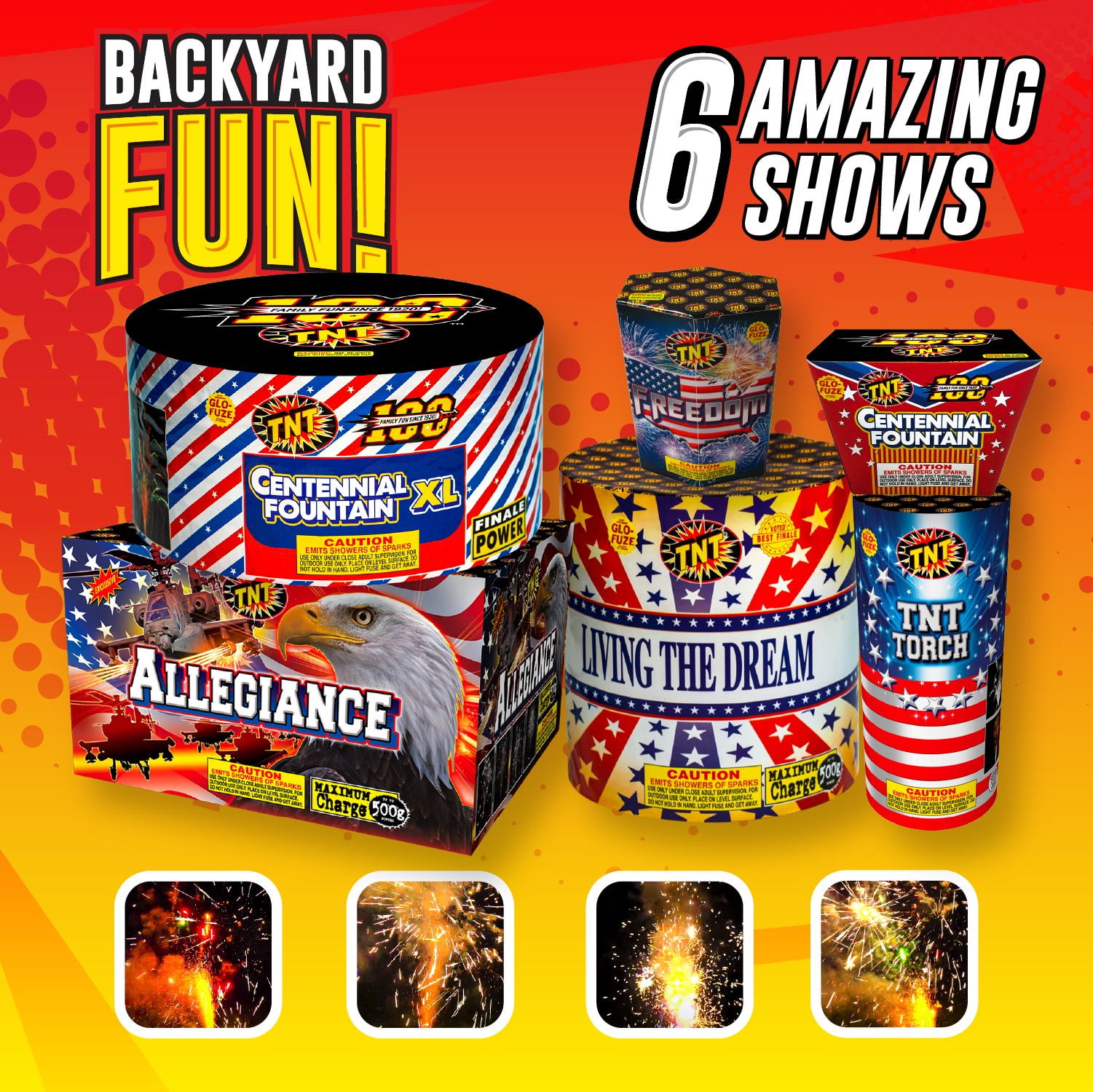 TNT Fireworks Freedom Fountain Pack