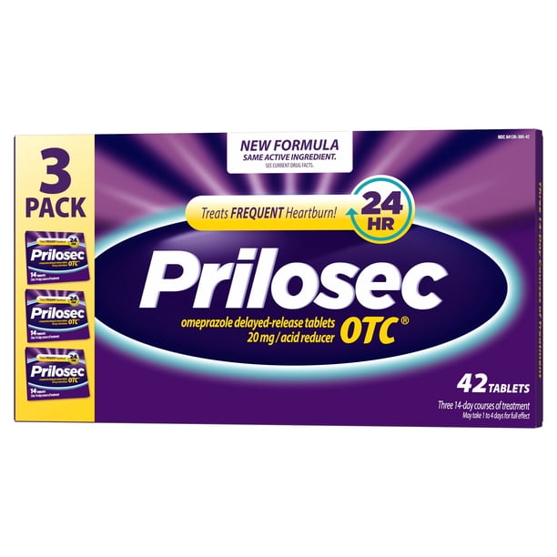 Prilosec OTC Heartburn & Acid Reducer Tablets, 20 mg, 42 ct
