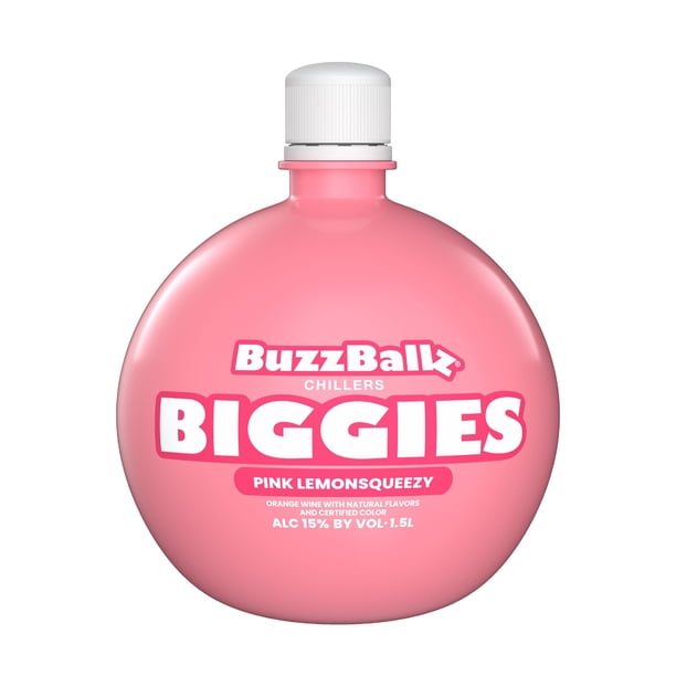 BuzzBallz Biggies Pink Lemonsqueezy Wine Cocktail, 1.5 L