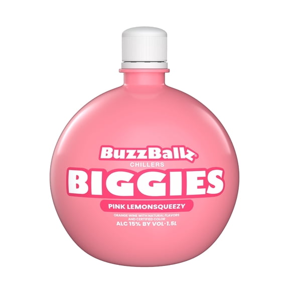 BuzzBallz Biggies Pink Lemonsqueezy Wine Cocktail, 1.5 L