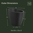 thumbnail image 4 of Mayne Modesto Round Planter, Choose Size, 4 of 9