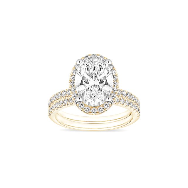 Lab Created Diamond 3.60 CT.T.W. Oval Cut Bridal Set