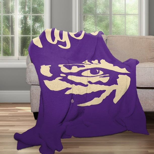 Logo Brands LSU Tigers Luxe Dreams Throw, 60