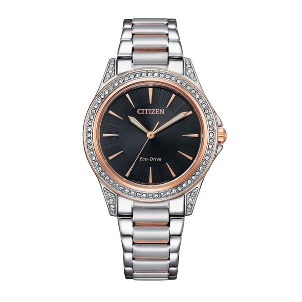 Citizen Eco-Drive Ladies 34mm Crystal Two-Tone Stainless  display picture 2