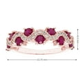 thumbnail image 4 of Round Cut Genuine Gemstone and Diamond Accent Band in 14K Gold, 4 of 5
