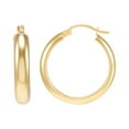 thumbnail image 1 of Wedding Band Hoop Earrings in 14K Gold, 1 of 7