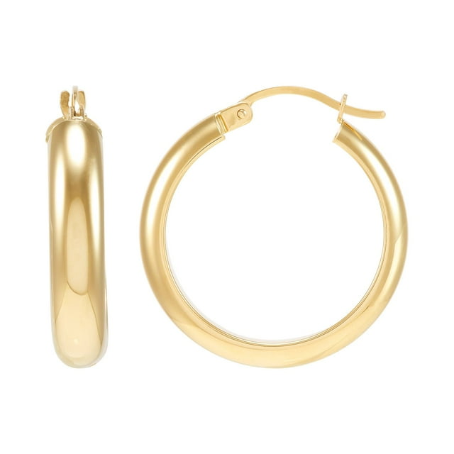 Wedding Band Hoop Earrings in 14K Gold